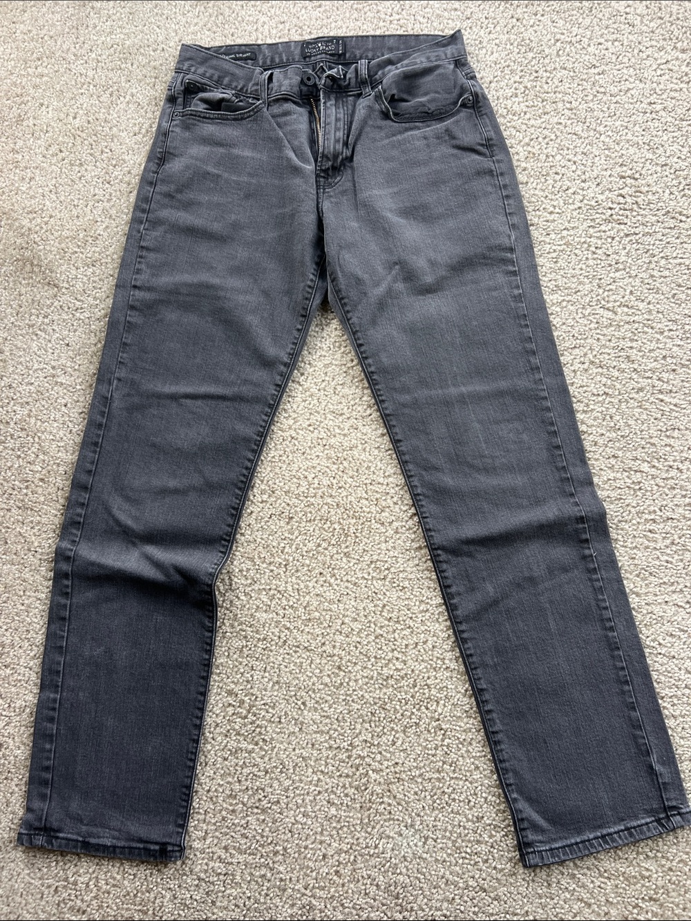 Lucky Brand Men's Straight Jeans in Charcoal Gray